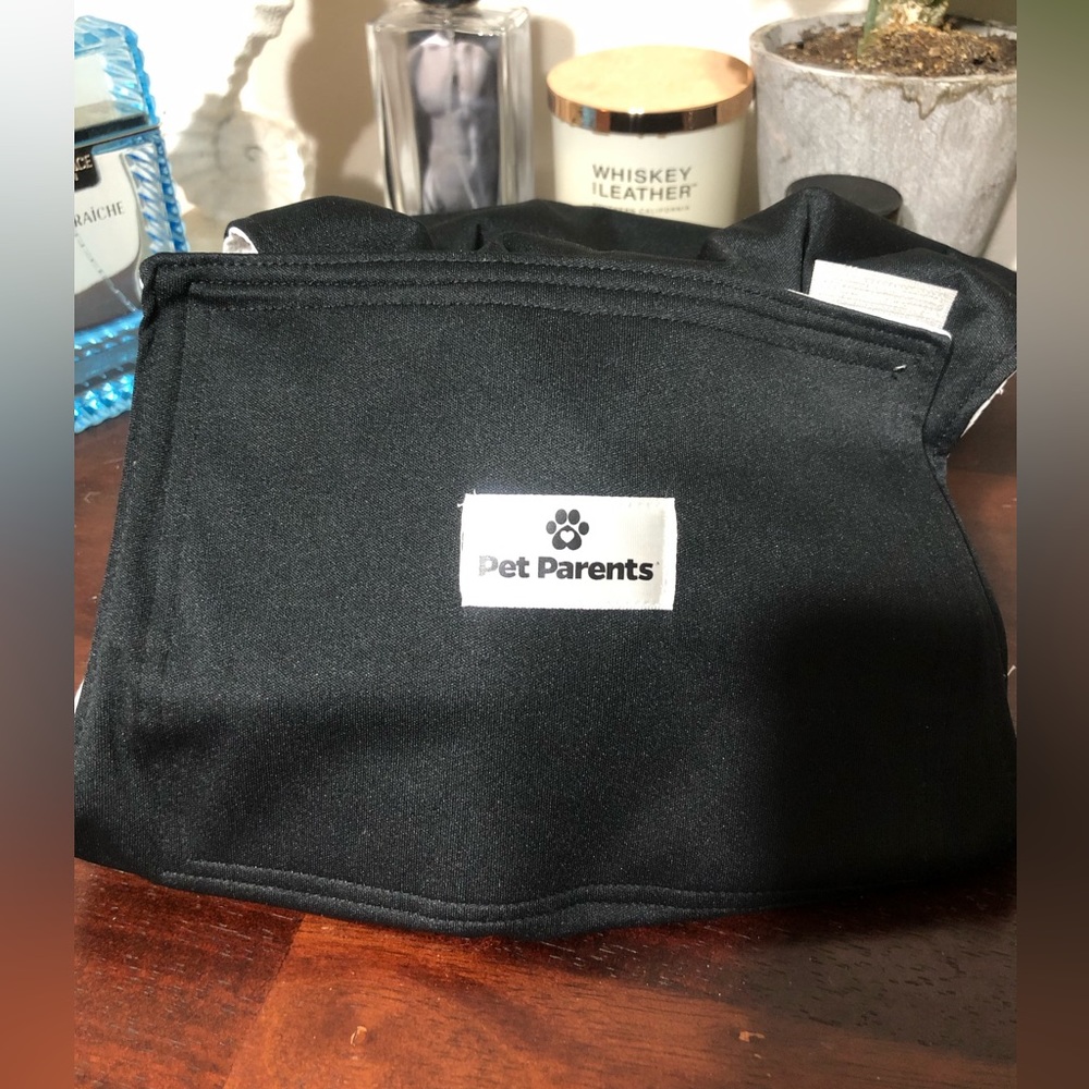 Black Male Canine Belly band/ diaper